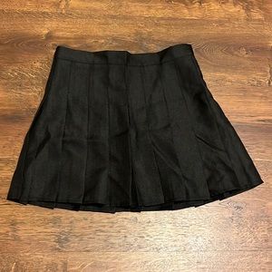 Black Pleated Tennis Skirt With Shorts